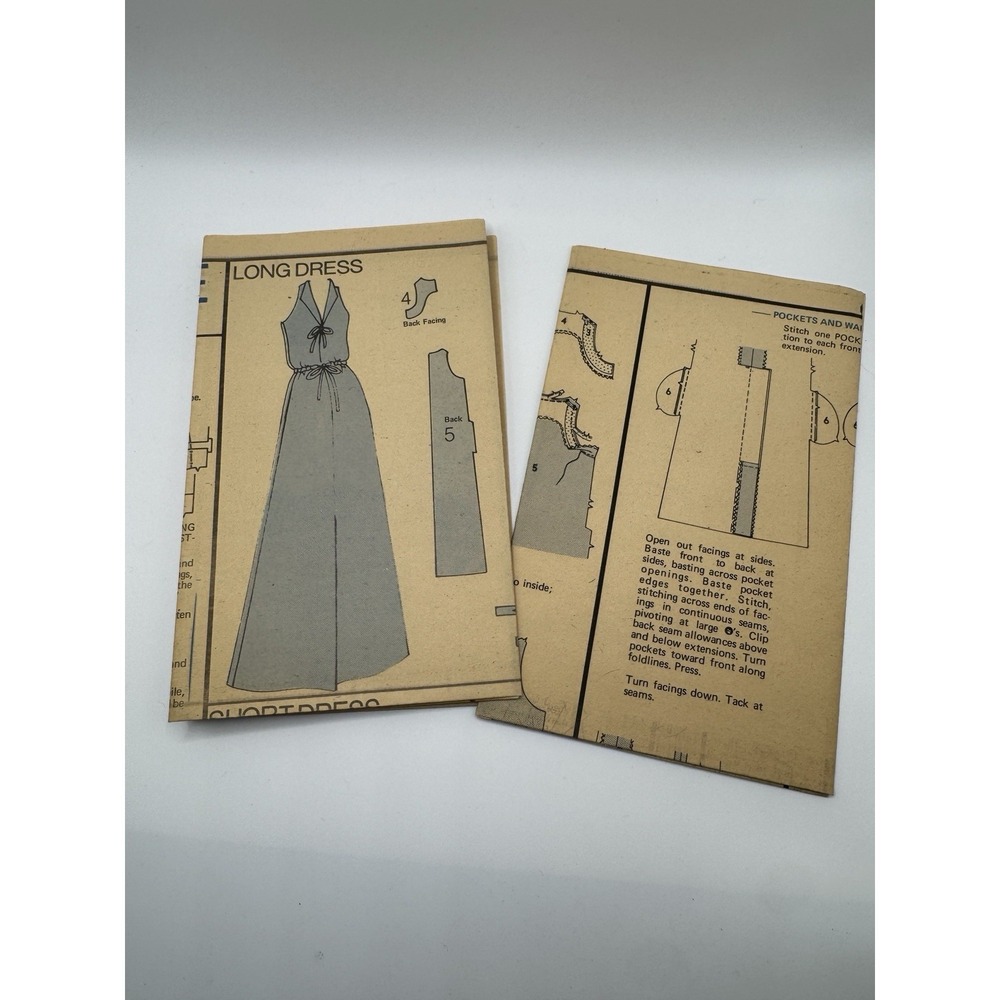 Vogue 1648 Christian Dior Paris Original Halter Dress Pattern Sz 10 Cut 1970s - Picture 15 of 15